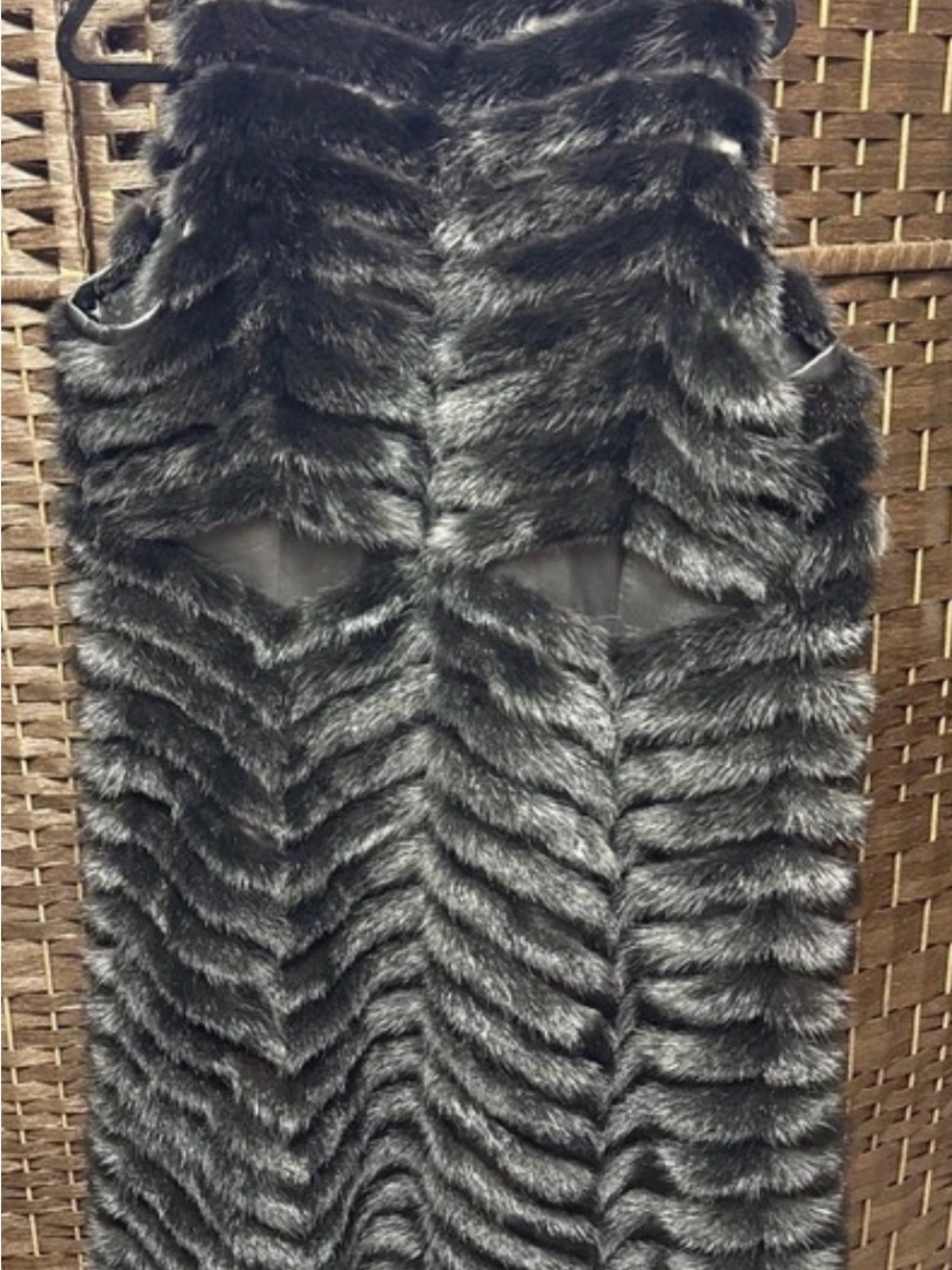 Mink Fur Vest in Black